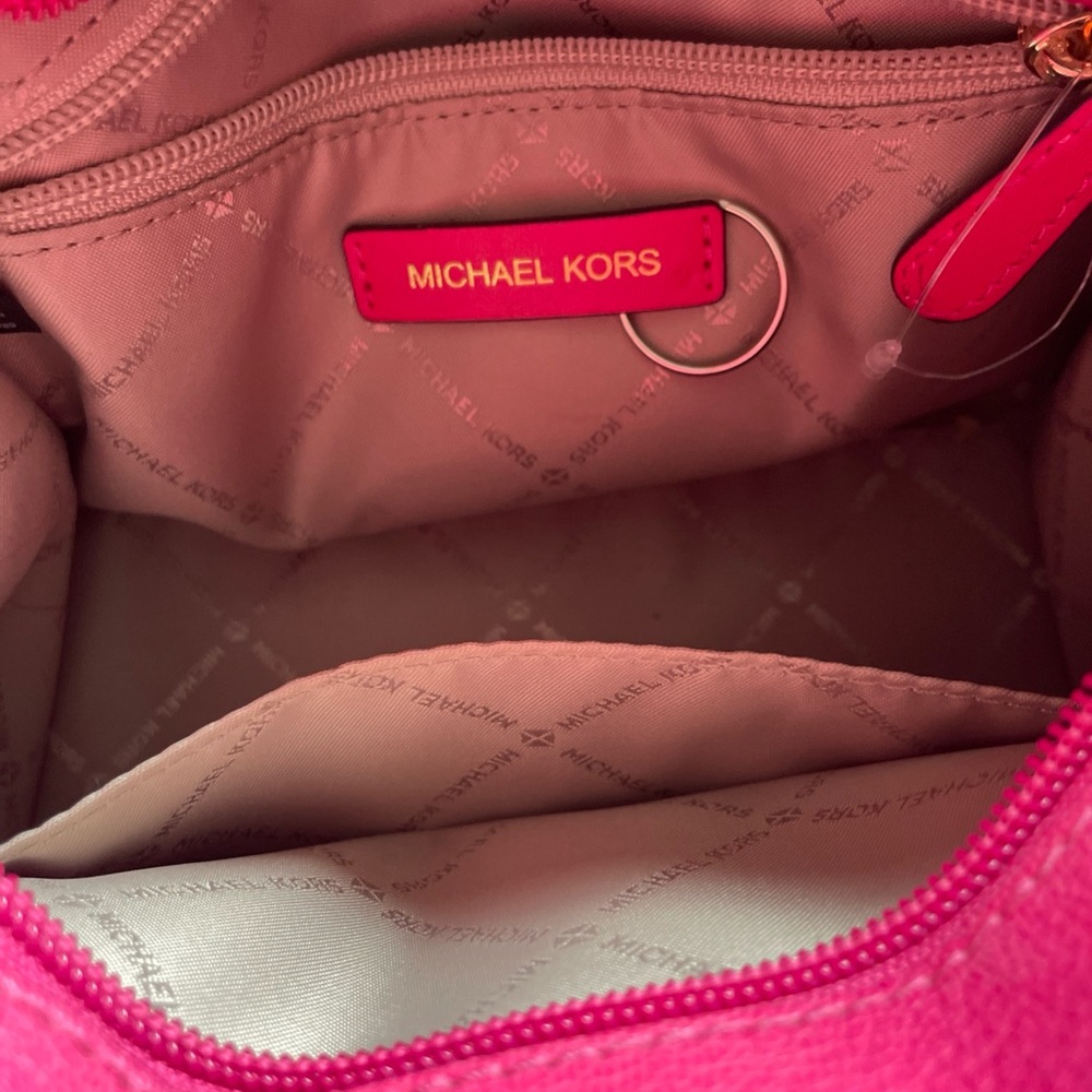 Michael Kors Hamilton Fuchsia Small Leather Satchel - Picture 9 of 10
